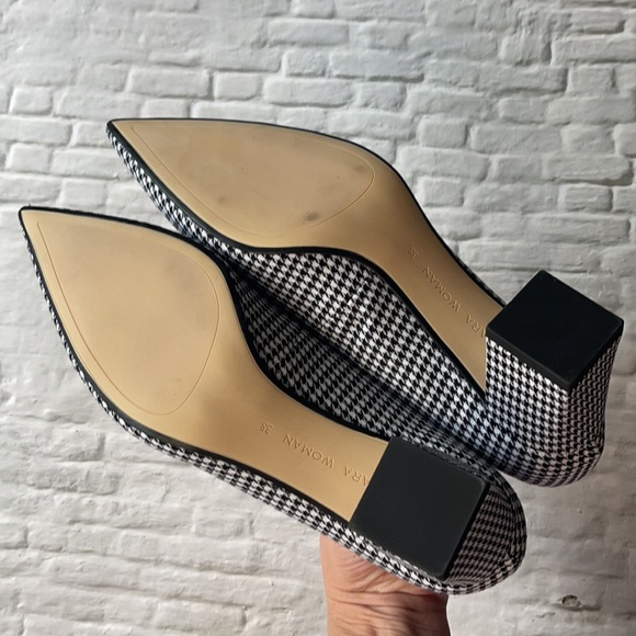 ZARA | Houndstooth print block heels - Picture 9 of 10